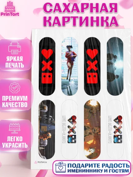 Сахарная картинка, Любовь, смерть и роботы, Девочка, День рождения, арт. PT109654