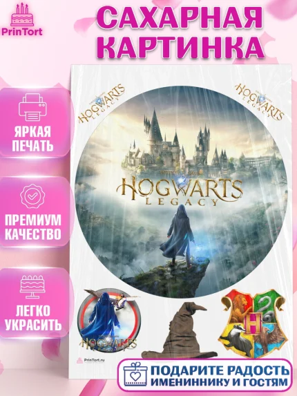 Сахарная картинка, Гарри Поттер, Хогвартс Легаси, Девочка, День рождения, арт. PT109667