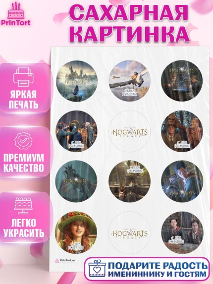 Сахарная картинка, Гарри Поттер, Хогвартс Легаси, Девочка, День рождения, арт. PT109671