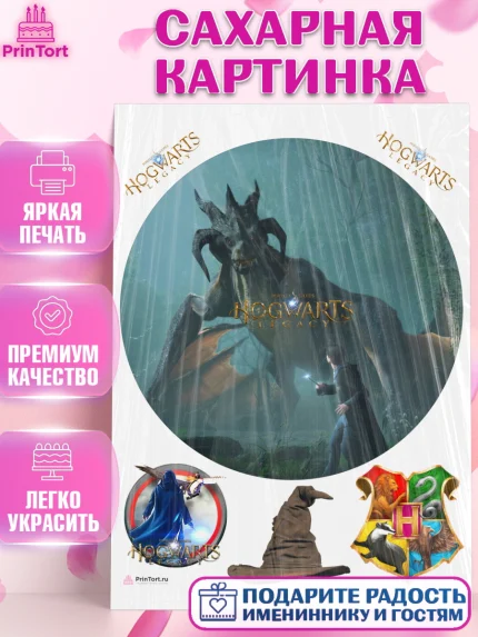 Сахарная картинка, Гарри Поттер, Хогвартс Легаси, Девочка, День рождения, арт. PT109673