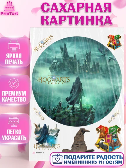 Сахарная картинка, Гарри Поттер, Хогвартс Легаси, Девочка, День рождения, арт. PT109678
