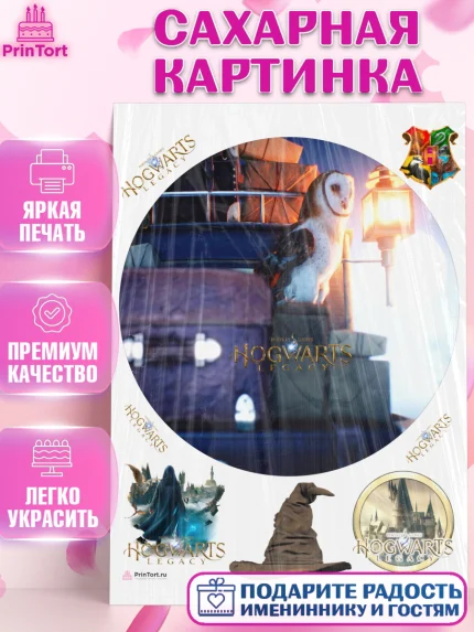 Сахарная картинка, Гарри Поттер, Хогвартс Легаси, Девочка, День рождения, арт. PT109680