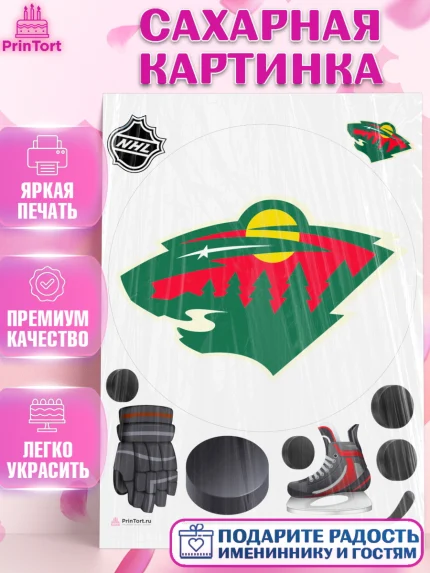 Сахарная картинка, НХЛ, Хоккей, Мальчик, День рождения, арт. PT110109