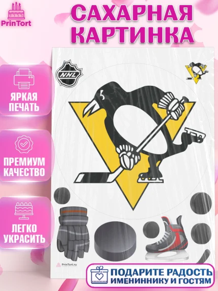 Сахарная картинка, НХЛ, Хоккей, Мальчик, День рождения, арт. PT110131