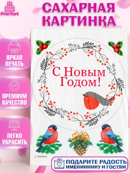 Сахарная картинка, Новый год 2024, Девочка, Новый год, арт. PT112752