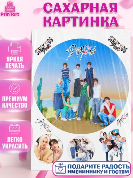 Сахарная картинка, Стрей Кидс, Музыкальная группа, Группа Stray Kids, Stray Kids, Девочка, арт. PT120067