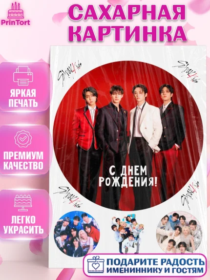 Сахарная картинка, Стрей Кидс, Музыкальная группа, Группа Stray Kids, Stray Kids, Девочка, арт. PT120074