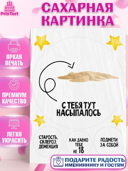 Сахарная картинка, Прикольная, приколы, мемы, Девочка, День рождения, арт. PT120088