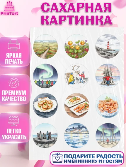Сахарная картинка, Мурманск, город Мурманск, любимый город Мурманск, из Мурманска с любовью, Девочка, арт. PT122257