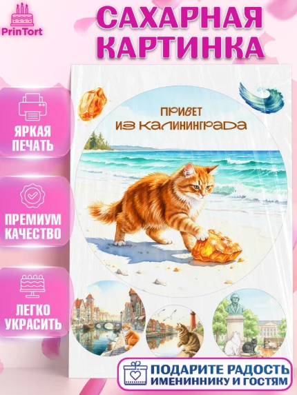 Сахарная картинка, Калининград, город Калининград, с любовью из Калининграда, Девочка, арт. PT122357