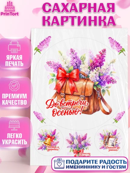 Сахарная картинка, Подарок учителю, Девушка, Выпускной в школе, арт. PT123161