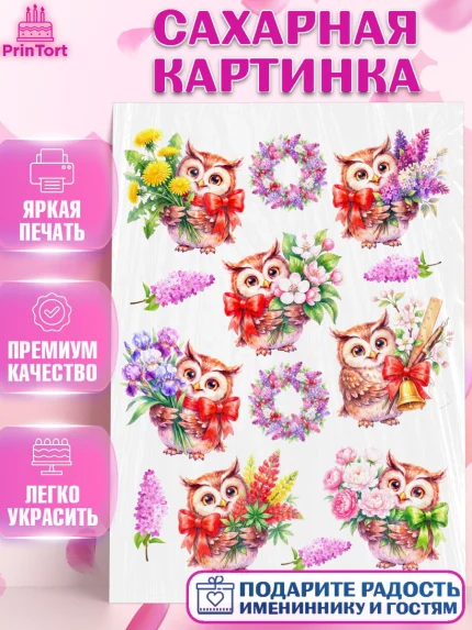 Сахарная картинка, Подарок учителю, Девушка, Выпускной в школе, арт. PT123169
