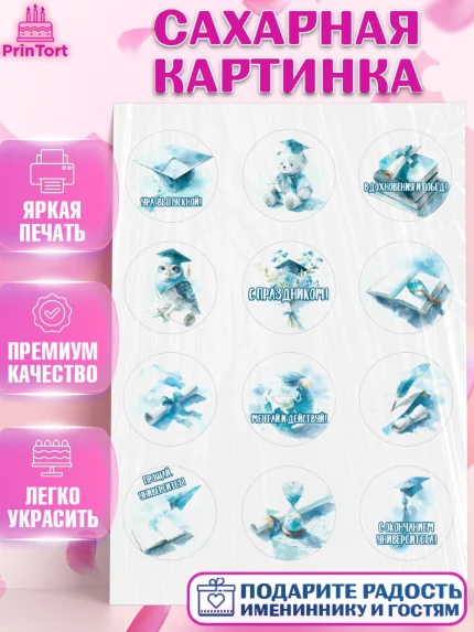 Сахарная картинка, Выпускной в университете, арт. PT123532