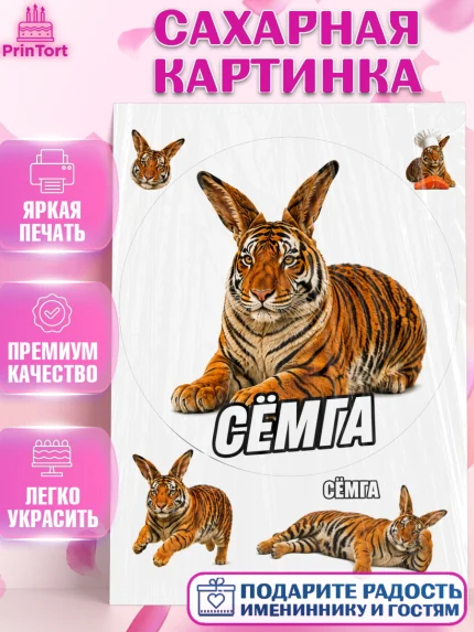 Сахарная картинка, Сёмга, Мем Сёмга, Девочка, Без конкретного повода, арт. PT124416