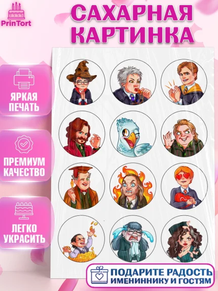 Сахарная картинка, Гарри Поттер, Девочка, День рождения, арт. PT125945