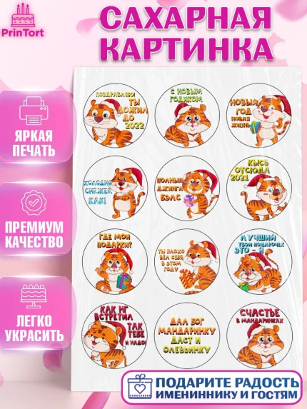 Сахарная картинка, Новый год, Девочка, арт. PT126148