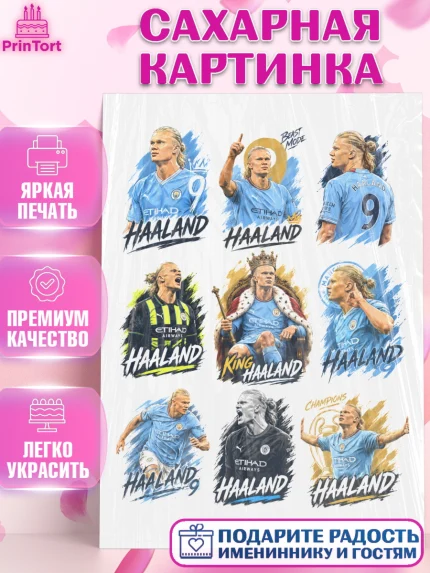 Сахарная картинка, Холланд, Футболист Холланд, Девочка, Без конкретного повода, арт. PT126315