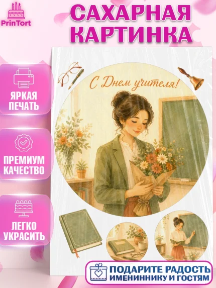 Сахарная картинка, День Учителя, Мальчик, арт. PT127423