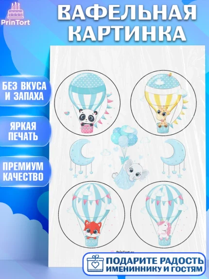 Вафельная картинка, Малышам, Мальчику день рождения, Мальчик, День рождения, арт. PT200231