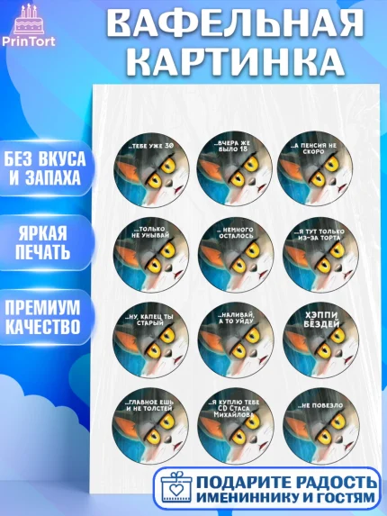Вафельная картинка, Мужчине, Мальчик, День рождения, арт. PT200303