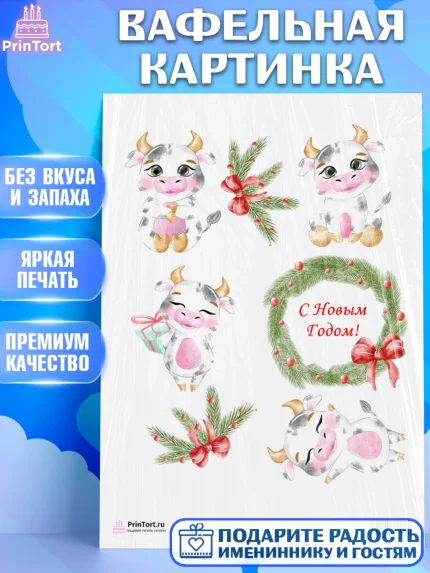 Вафельная картинка, Новый год, Девочка, арт. PT200325