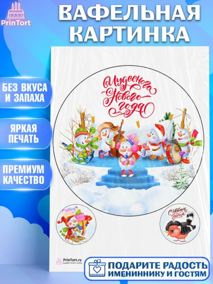 Вафельная картинка, Новый год, Девочка, арт. PT200358