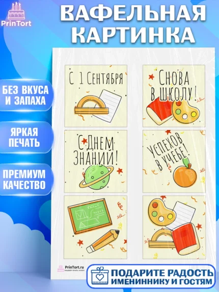 Вафельная картинка, 1 сентября, День знаний Школа, Девушка, День знаний 1 сентября, арт. PT201119