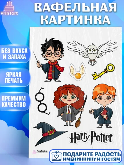 Вафельная картинка, Гарри Поттер, Harry Potter, Девочка, День рождения, арт. PT201334