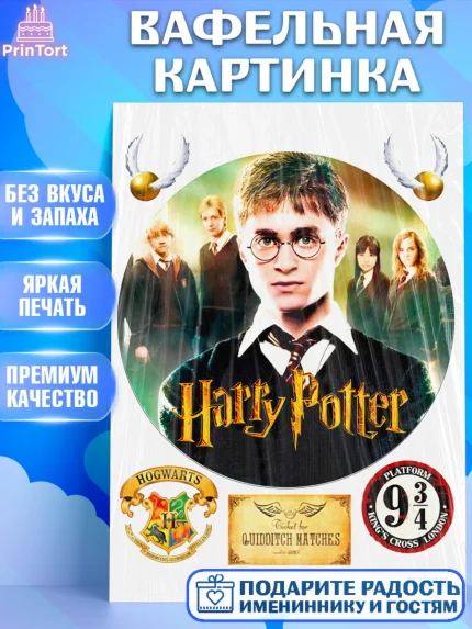 Вафельная картинка, Гарри Поттер, Harry Potter, Девочка, День рождения, арт. PT201340