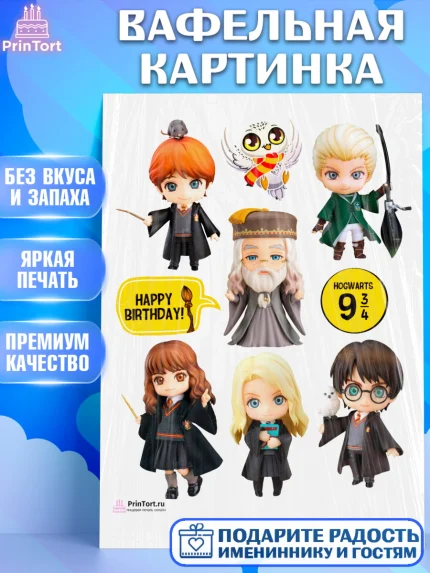 Вафельная картинка, Гарри Поттер, Harry Potter, Девочка, День рождения, арт. PT201342