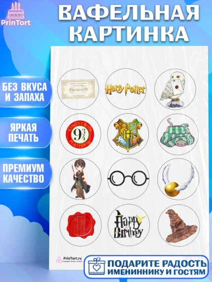 Вафельная картинка, Гарри Поттер, Harry Potter, Девочка, День рождения, арт. PT201347