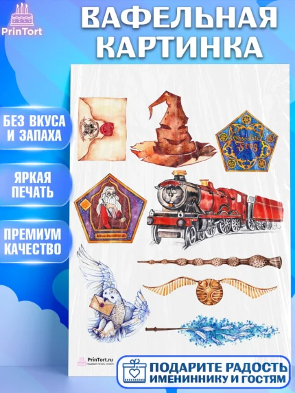 Вафельная картинка, Гарри Поттер, Harry Potter, Девочка, День рождения, арт. PT201351