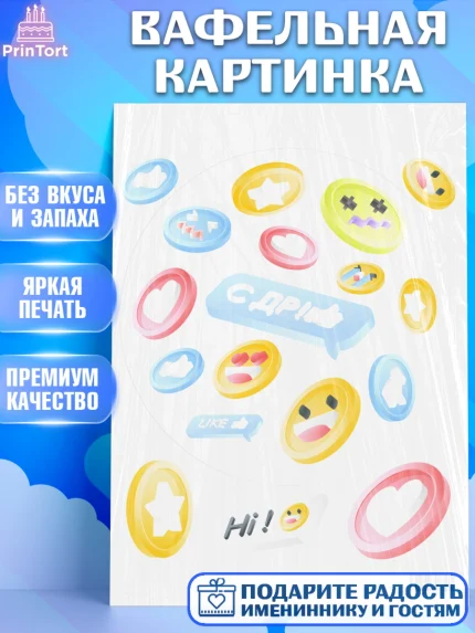 Вафельная картинка, ТикТок, TikTok, Девочка, День рождения, арт. PT201507
