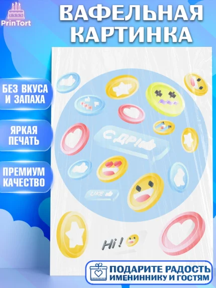 Вафельная картинка, ТикТок, TikTok, Девочка, День рождения, арт. PT201508