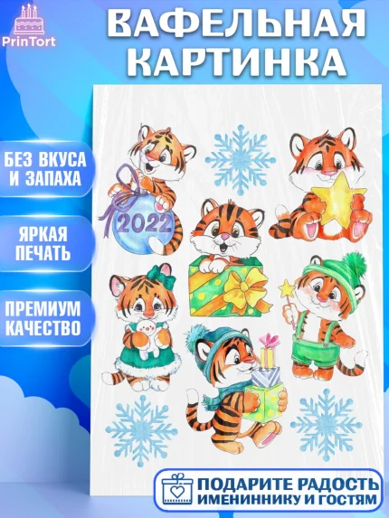 Вафельная картинка, Новый год, Девочка, арт. PT201555
