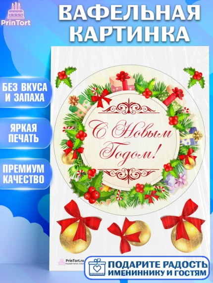 Вафельная картинка, Новый год, Девочка, арт. PT201703