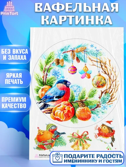 Вафельная картинка, Новый год, Девочка, арт. PT201707