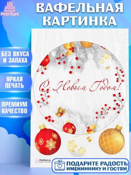 Вафельная картинка, Новый год, Девочка, арт. PT201714