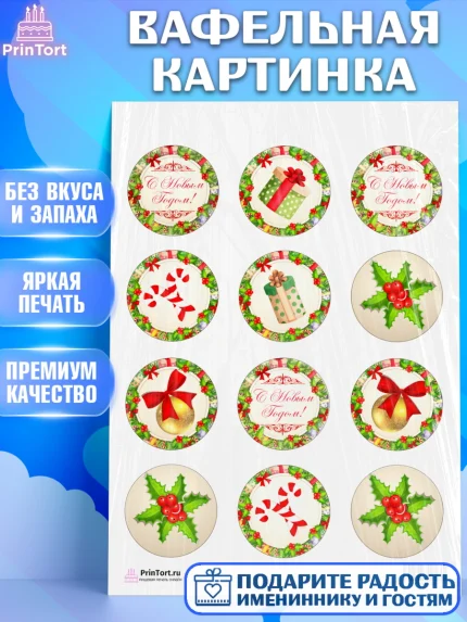 Вафельная картинка, Новый год, Девочка, арт. PT201726
