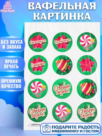 Вафельная картинка, Новый год, Девочка, арт. PT201727