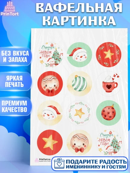 Вафельная картинка, Новый год, Девочка, арт. PT201833
