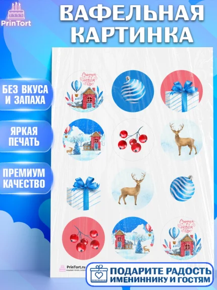 Вафельная картинка, Новый год, Девочка, арт. PT201836