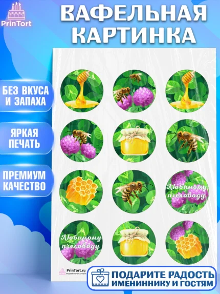 Вафельная картинка, Пчеловод, Пчелы, Мальчик, День рождения, арт. PT202153