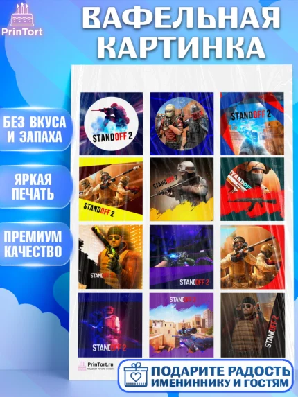 Вафельная картинка, Стандофф 2, Standoff 2, Мальчик, День рождения, арт. PT202167