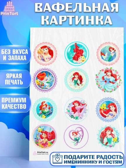 Вафельная картинка, Принцессы Дисней, Девочка, День рождения, арт. PT202235