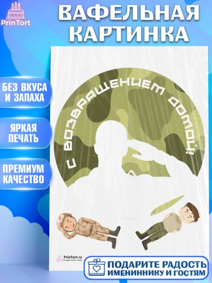 Вафельная картинка, Дембель, ДМБ, Мальчик, Демобилизация, арт. PT202483