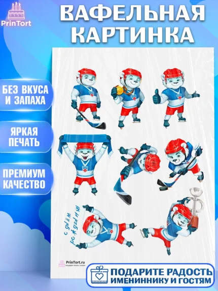 Вафельная картинка, Хоккей, Спорт, Мальчик, День рождения, арт. PT202621
