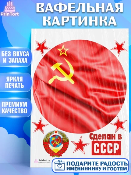 Вафельная картинка, Сделан в СССР, Девочка, День рождения, арт. PT203526