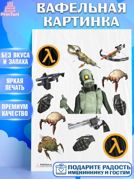 Вафельная картинка, Халф-Лайф, Half-Life, Мальчик, День рождения, арт. PT203549