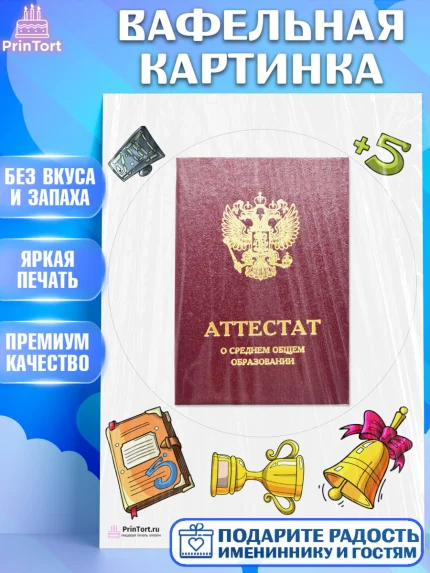 Вафельная картинка, Выпускной в школе, Школа, Выпускной, Последний звонок, Девочка, арт. PT203621